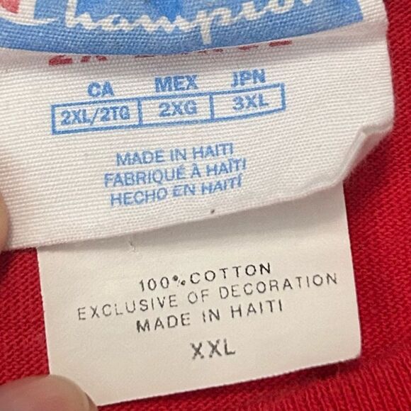 Lot of 2 - Men’s Champion Red Blue T-Shirt Size XXL - Picture 4 of 13